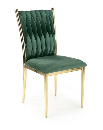 Krzesło Lina velvet zielone/ złote