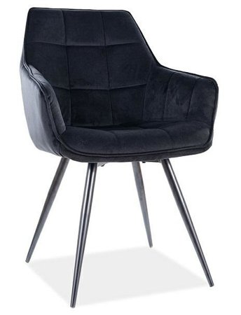 Krzesło Loly Velvet - czarne Bluvel 19