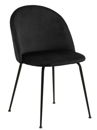 Krzesło Louise Black tapicerowane
