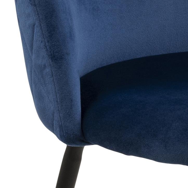 Krzesło Louise Dark blue tapicerowane