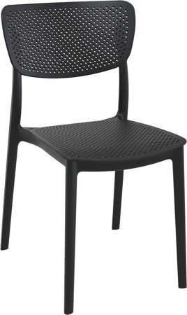 Krzesło Lucy czarne z tworzywa