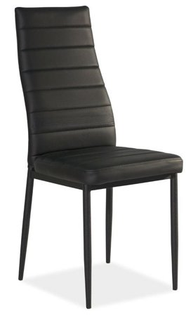 Krzesło Luisa - czarny/czarny PU