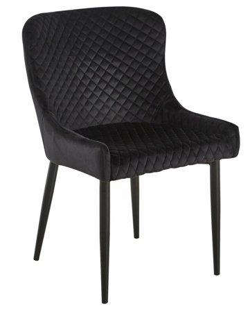 Krzesło Luna velvet czarne