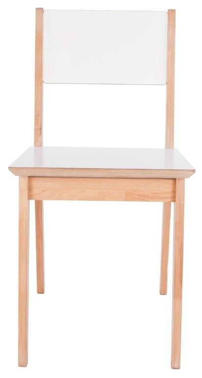 Krzesło MD.FOLCHA biały/naturalny drewniane