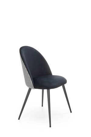 Krzesło Malva pepitka czare/białe
