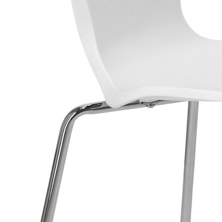 Krzesło Martinus białe z tworzywa