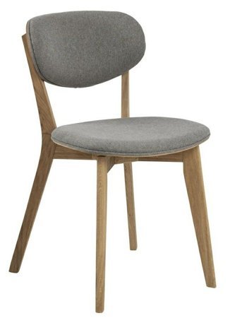 Krzesło Minsk szare/ dąb tapicerowane