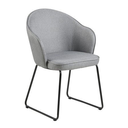 Krzesło Mitzie Szare tapicerowane