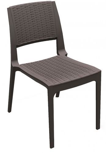 Krzesło Modena brązowe z tworzywa
