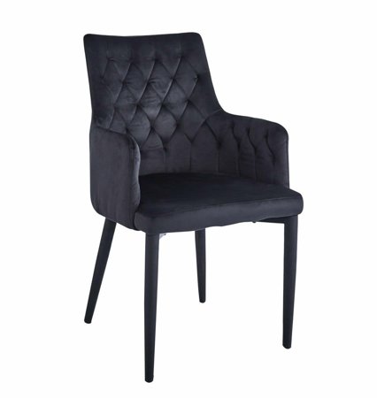 Krzesło Montello velvet czarne