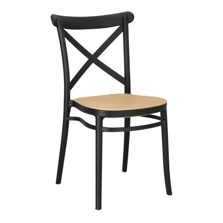 Krzesło Moreno czarne z tworzywa
