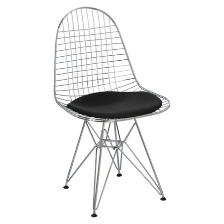 Krzesło Net inspirowane Wire Chair czarne metalowe