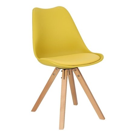 Krzesło Norden Star Square PP żółty/naturalny