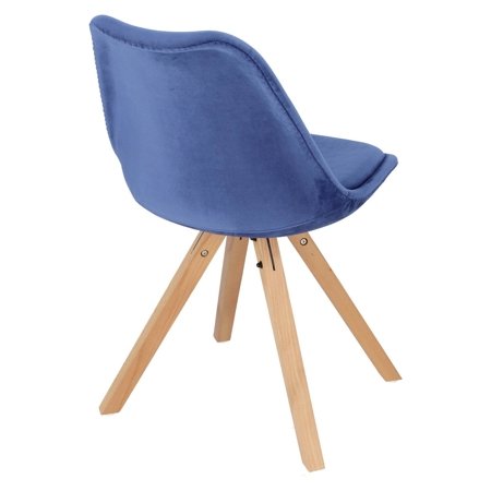 Krzesło Norden Star Square Velvet niebieski