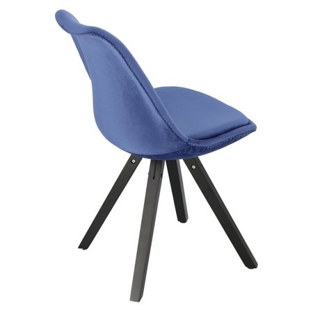 Krzesło Norden Star Square black Velvet niebieski