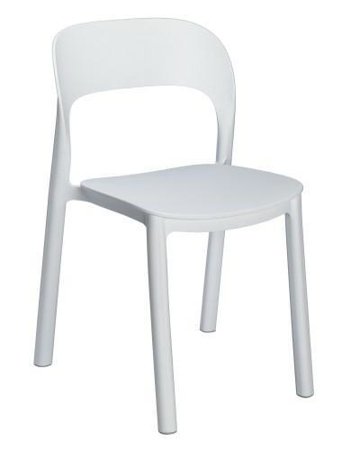 Krzesło Ona białe z tworzywa