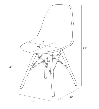 Krzesło P016 Clear z tworzywa