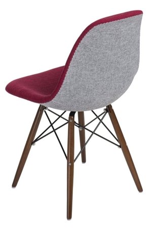 Krzesło P016W Duo inspirowane DSW dark szary/czerwony