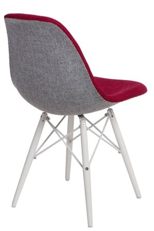 Krzesło P016W Duo inspirowane DSW white czerwone