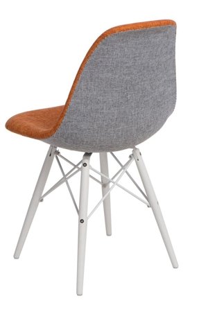 Krzesło P016W Duo inspirowane DSW white pomarańczowe