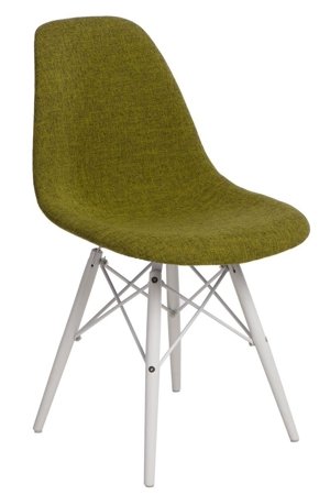 Krzesło P016W Duo inspirowane DSW white zielone