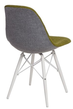 Krzesło P016W Duo inspirowane DSW white zielone