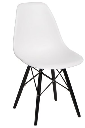 Krzesło P016W PP inspirowane DSW black/biały