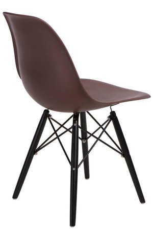 Krzesło P016W PP inspirowane DSW black/brązowy