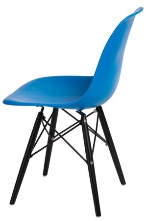 Krzesło P016W PP inspirowane DSW black/niebieski ciemny