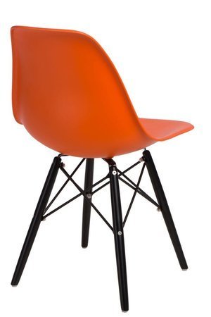 Krzesło P016W PP inspirowane DSW black/pomarańczowy