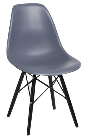 Krzesło P016W PP inspirowane DSW black/szary