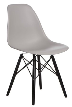 Krzesło P016W PP inspirowane DSW black/szary z tworzywa