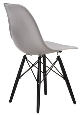 Krzesło P016W PP inspirowane DSW black/szary z tworzywa