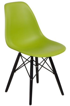Krzesło P016W PP inspirowane DSW black/zielony