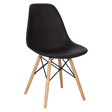 Krzesło P016W PP inspirowane DSW czarne