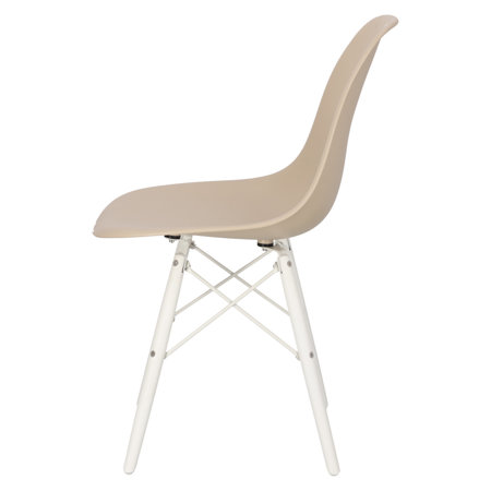 Krzesło P016W PP inspirowane DSW white/beżowy