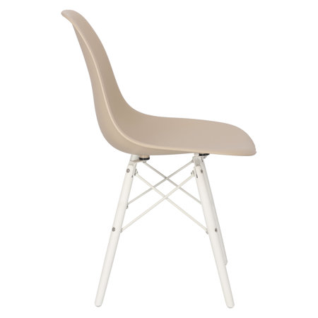 Krzesło P016W PP inspirowane DSW white/beżowy