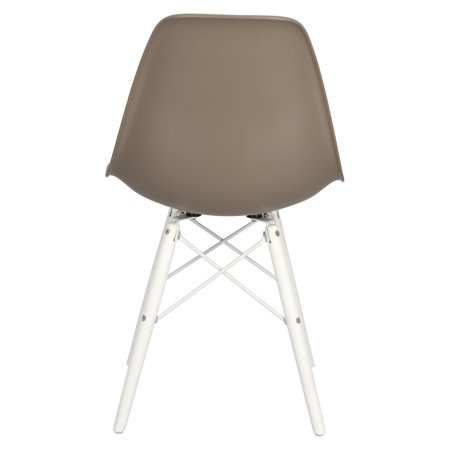 Krzesło P016W PP inspirowane DSW white/beżowy ciemny