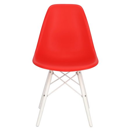Krzesło P016W PP inspirowane DSW white/czerwony