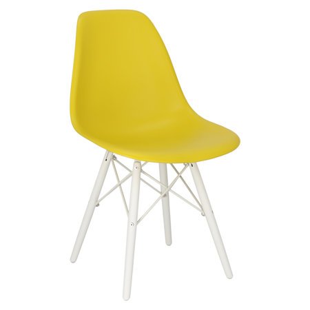 Krzesło P016W PP inspirowane DSW white/ dark olive