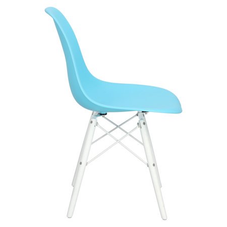 Krzesło P016W PP inspirowane DSW white/niebieski