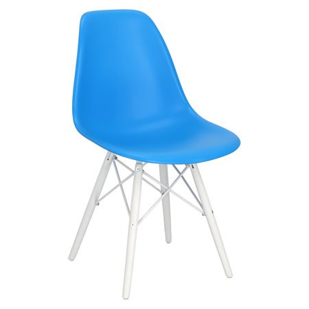 Krzesło P016W PP inspirowane DSW white/niebieski ciemny