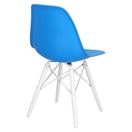 Krzesło P016W PP inspirowane DSW white/niebieski ciemny