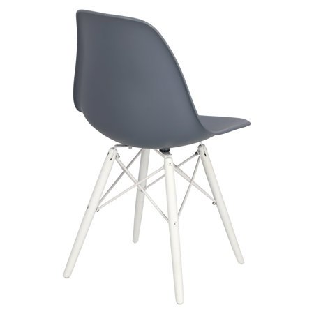 Krzesło P016W PP inspirowane DSW white/szary ciemny
