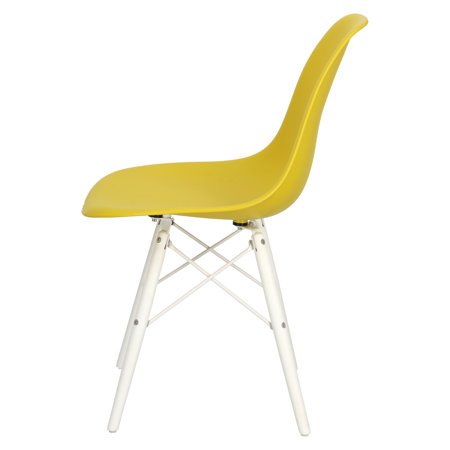 Krzesło P016W PP inspirowane DSW white/żółty
