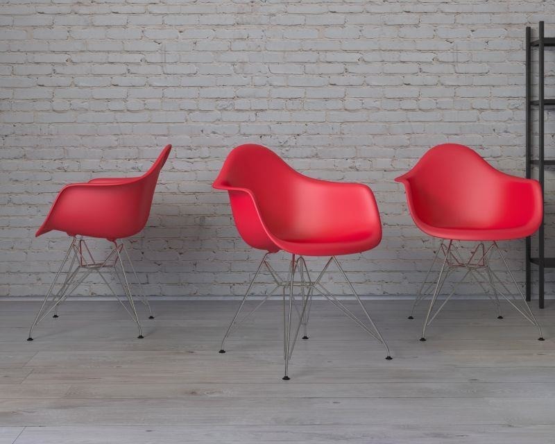Krzesło P018 PP inspirowane DAR czerwone