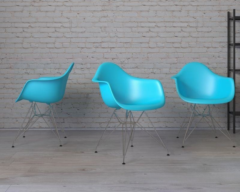 Krzesło P018 PP inspirowane DAR niebieskie