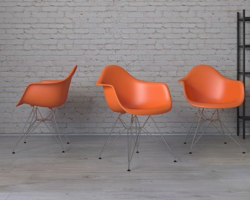 Krzesło P018 PP inspirowane DAR pomarańczowe