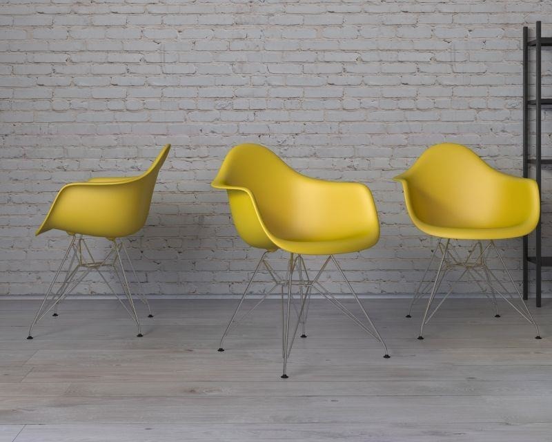 Krzesło P018 PP inspirowane DAR żółte