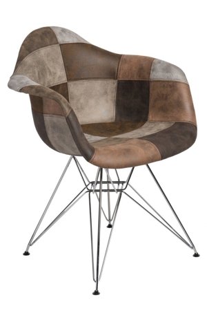 Krzesło P018 Patchwork inspirowane DAR brązowy